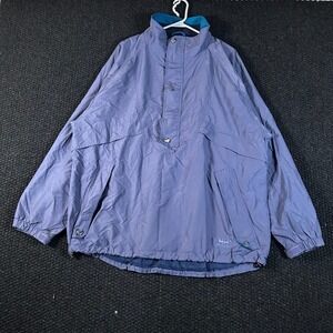 Vintage Helly Hansen Men's Pullover Anorak Jacket Purple Blue Size L Windbreaker